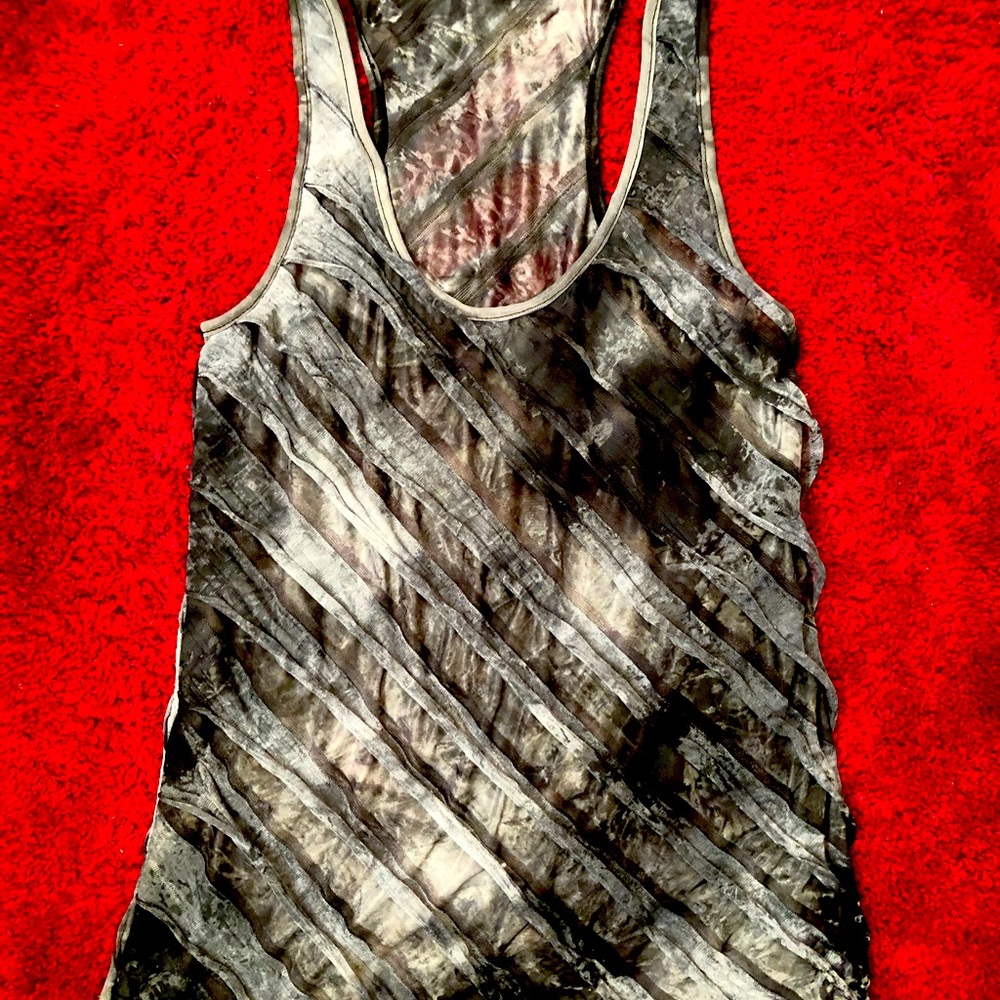 Gray and Black Muscle Shirt